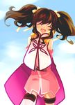  :d ^_^ anise_tatlin arms_behind_back bare_shoulders brown_hair closed_eyes koto_(colorcube) lowres open_mouth smile tales_of_(series) tales_of_the_abyss twintails 