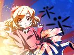  aki_shizuha blonde_hair leaf mouth_hold red_eyes shokkin short_hair solo touhou 