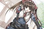  alicia_melchiott blue_eyes brown_hair long_hair military military_uniform senjou_no_valkyria senjou_no_valkyria_1 takelu twintails uniform 