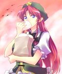  banned_artist blue_eyes braid hat hong_meiling long_hair red_hair solo suisen touhou twin_braids very_long_hair 