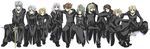  6+boys asu_(asoras) black_coat_(kingdom_hearts) butz_klauser cecil_harvey cloud_strife cosplay dissidia_final_fantasy everyone final_fantasy final_fantasy_i final_fantasy_ii final_fantasy_iii final_fantasy_iv final_fantasy_ix final_fantasy_v final_fantasy_vi final_fantasy_vii final_fantasy_viii final_fantasy_x frioniel highres kingdom_hearts long_image moogle multiple_boys onion_knight organization_xiii parody squall_leonhart tidus tina_branford warrior_of_light wide_image zidane_tribal 