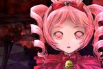  animal_ears bell bunny_ears curly_hair gothika grimm's_fairy_tales itto_maru little_red_riding_hood little_red_riding_hood_(grimm) lolita_fashion long_hair pink_hair red_eyes ribbon solo teeth twintails 