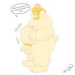 absurd_res anthro asgore_dreemurr blonde_hair body_hair boss_monster bovid caprine digestion duo fur goat hair hi_res jon_noj long_ears male mammal size_difference undertale undertale_(series) vore white_body white_fur