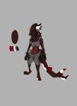 collar hex(toxic_hex) hi_res machine male model_sheet piercing protogen red_body solo spiked_collar spikes