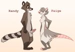 2022 american_opossum anthro balls breasts brown_body brown_eyes brown_fur bulge chest_tuft digit_ring digital_drawing_(artwork) digital_media_(artwork) dipstick_limbs duo erection eye_contact eyebrows fangs female fur genitals grey_body grey_fur hand_on_hip handpaw head_tuft hi_res humanoid_genitalia humanoid_penis inner_ear_fluff jewelry long_tail looking_at_another male mammal markings marsupial multicolored_body multicolored_ears multicolored_fur multicolored_tail nipples nude paige_(starthewerewolf) paws penis pink_nose pink_tail procyonid raccoon randy_(starthewerewolf) ring_(marking) ringtail smiling_at_partner starthewerewolf tail tail_markings teeth tuft virginia_opossum