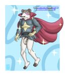 2023 absurd_res animal_humanoid balls bottomless canid canid_humanoid canine canine_humanoid cape clothed clothing colored digital_media_(artwork) dog_humanoid embarrassed flaccid floating foreskin full-length_portrait garo_(artist) genitals hi_res humanoid humanoid_genitalia image_comics invincible_(comics) invincible_(tv_series) looking_away male mammal mammal_humanoid open_mouth penis portrait pubes seance_dog_(invincible) shaded simple_background snout solo wardrobe_malfunction