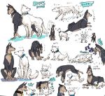 age_difference alternate_species canid canine canis collar dobermann domestic_dog duo feral furrification harvey_specter hybrid japanese_text kuvasz livestock_guardian_dog male mammal mike_ross pastoral_dog pinscher size_difference suits_(tv_series) text unchan