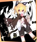  1girl alternate_costume animal_ears black_scarf blonde_hair candy cat_ears cat_girl cat_tail cowboy_shot flandre_scarlet food halloween nacht_musik pointy_ears red_eyes scarf shorts solo sparkle tail touhou 