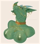 2024 accessory adressa_(sindri) akefesauce anthro areola bodily_fluids breasts bust_portrait cum cum_on_breasts cum_on_face digital_media_(artwork) dragon ear_piercing female furgonomics genital_fluids gold_(metal) green_body green_scales horn horn_accessory horn_jewelry horn_ring jewelry looking_at_viewer looking_down looking_down_at_viewer neckband necklace neckwear nipples nude piercing portrait ring_(jewelry) scales scalie signature simple_background smile solo spikes spikes_(anatomy) yellow_eyes