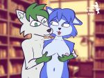 animated anthro bodily_fluids canid canine duo fan_character female fox hi_res krystal lactating male male/female mammal nintendo star_fox zarpasrabbit_(artist)