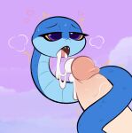 &lt;3 absurd_res after_oral after_sex bodily_fluids cum cum_in_mouth cum_inside duo fangs fatalafterdark female feral genital_fluids genitals hi_res human maddie_(back_to_the_outback) male mammal oral penis reptile scales scalie sex snake teeth