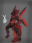 absurd_res armor hi_res hz_foxy machine male protogen red_body smile solo solo_focus tactical_gear unknown_character wings