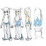  androgynous belt character_sheet colored_eyelashes detached_sleeves flat_chest horns journey_to_the_west long_hair navel otosama pants pixiv_manga_sample pointy_ears pointy_shoes sash shoes silver_eyes silver_hair simple_background tabard white_eyelashes white_pants white_shoes wide_sleeves xiao_bailong yulong_(journey_to_the_west) 