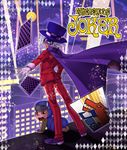  blue_eyes cape card copyright_name formal from_behind full_body gloves hachi_(kaitou_joker) hat highres jack_jones joker_(kaitou_joker) kaitou_joker looking_at_viewer male_focus mask moon multiple_boys one_eye_closed open_mouth silver_hair sky smile star_(sky) starry_sky suit sweatdrop top_hat white_gloves 