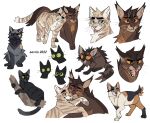 2022 aevris ambiguous_gender amputee blue_eyes blush brown_body brown_fur claws disability domestic_cat duo ethan_(aevris) eyebrows fangs felid feline felis feral fur green_eyes grey_body grey_fur lexi_(aevris) male mammal morgan_(aevris) multiple_images open_mouth open_smile pawpads paws quadruped ryker_(aevris) scar simple_background smile solo tail teeth valence_(aevris) whiskers white_background xantho_(aevris)