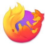 ambiguous_gender anthro canid canine firefox fox fur hindpaw luxxart mammal mozilla mozilla_firefox_(character) orange_body orange_fur pawpads paws simple_background solo tail