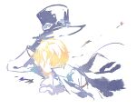  1boy armlet ascot blonde_hair blue_coat chinese_commentary coat commentary_request fish191101756 gloves hat male_focus one_piece sabo_(one_piece) simple_background solo top_hat white_ascot white_background 
