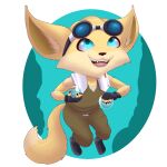 absurd_res canid canine chibi clothed clothing damian5320 fox hi_res invalid_tag male mammal paladins pip_(paladins) simple_background solo true_fox