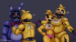 absurd_res animatronic anthro avian bird chicken e4hargus female five_nights_at_freddy&#039;s five_nights_at_freddy&#039;s_2 galliform gallus_(genus) group hi_res lagomorph leporid machine male mammal phasianid rabbit red_eyes robot scottgames sharp_teeth teeth toy_chica_(fnaf) trio wire withered_bonnie_(fnaf) withered_chica_(fnaf)