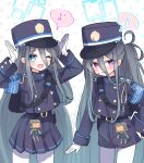  &lt;key&gt;_(blue_archive) 2girls absurdly_long_hair aris_(blue_archive) black_hair black_hat black_shirt black_shorts black_skirt black_tail blue_archive blue_eyes blush commentary_request eighth_note gloves green_halo halo hat highres long_hair long_sleeves multiple_girls musical_note one_eye_closed one_side_up open_mouth pantyhose partial_commentary peaked_cap red_eyes sateto_(user_knrf2332) shirt shorts skirt smile spoken_musical_note spoken_sweatdrop sweatdrop very_long_hair white_background white_gloves white_pantyhose 