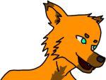 animal_humanoid anthro bare_shoulders canid canid_humanoid canine canine_humanoid cheek_tuft digital_media_(artwork) dog_humanoid facial_tuft fur humanoid inner_ear_fluff low_res male mammal mammal_humanoid markings open_mouth smile solo teeth tuft