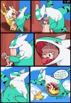 abdominal_bulge absurd_res anthro balls barefoot belly big_belly blush bodily_fluids bulge canid canine comic digital_media_(artwork) duo e-01 english_text eon_duo erection feet female feral flying fur generation_3_pokemon genitals green_eyes hair hi_res human internal interspecies kissing latias latios legendary_duo legendary_pokemon licking male male/female male_pred mammal multicolored_body nintendo nude open_mouth oral_vore organs penis pokemon pokemon_(species) saliva simple_background size_difference smile stomach stomach_acid striped_body stripes swallowing tail teeth text tongue vore white_body white_fur xray_view yellow_eyes
