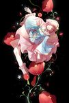  backlighting bad_id bad_pixiv_id blouse breasts closed_mouth cui_(jidanhaidaitang) facing_viewer floating floral_print flower flower_request frilled_legwear frilled_sleeves frills hairband heart highres komeiji_satori legs light light_particles petals pink_hair pink_legwear pink_skirt red_eyes ribbon-trimmed_collar ribbon_trim short_hair skirt slippers small_breasts socks solo third_eye touhou triangle 