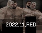 2boys abs bara beard blush body_markings censored chest_hair couple dated david_king_(dead_by_daylight) dead_by_daylight dopey_(dopq) facial_hair full_beard grey_hair hairy hands_on_another&#039;s_waist happy_sex kiss large_pectorals male_focus mature_male multiple_boys muscular muscular_male nipples paid_reward_available pectorals profile sex short_hair sparse_chest_hair split_screen thick_beard thick_eyebrows torogao vittorio_toscano yaoi 