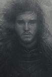  a_song_of_ice_and_fire beard facial_hair game_of_thrones greyscale highres jon_snow looking_at_viewer male_focus md5_mismatch monochrome mustache realistic signature solo stanley_lau upper_body 