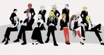  5girls 6+boys adjusting_clothes adjusting_necktie akuta_hinako anastasia_(fate) animal_ears arm_rest ashwatthama_(fate) bare_shoulders beryl_gut black-framed_eyewear black_dress black_eyes black_footwear black_hair black_hairband black_jacket black_pants black_suit blonde_hair blue_eyes blue_hair blue_necktie braid breasts brown_eyes brown_hair caenis_(fate) cigarette cleavage closed_mouth cropped_jacket crossed_arms crossed_legs dark-skinned_female dark-skinned_male dark_skin daybit_sem_void dress earrings eyepatch facial_hair fate/grand_order fate_(series) formal full_body fur_shawl glasses gloves goatee_stubble gold_hairband gradient_hair green_eyes grey_background grey_shirt hair_between_eyes hair_intakes hair_over_one_eye hair_slicked_back hairband halterneck hand_in_pocket hand_on_own_hip hand_up hands_on_lap high_heels highres horse_ears interlocked_fingers jacket jewelry kadoc_zemlupus kirschtaria_wodime knee_up leaning_forward long_hair long_sleeves looking_ahead looking_at_viewer morgan_le_fay_(fate) mouth_hold multicolored_hair multiple_boys multiple_girls naka_(sm6130) navel neck_ribbon necktie no_socks official_alternate_costume official_art ophelia_phamrsolone orange_eyes orange_hair own_hands_together pants pantyhose parted_lips partially_unbuttoned ponytail prince_of_lan_ling_(fate) pumps purple_hair purple_necktie purple_shirt red_eyes red_hair red_necktie red_pantyhose red_ribbon ribbon scandinavia_peperoncino serious shawl shirt shoes short_hair short_sleeves side_slit simple_background sitting sleeveless sleeveless_dress smile spiked_hair standing strapless strapless_dress stubble suit surtr_(fate) tezcatlipoca_(fate) twintails two-tone_hair white_gloves white_hair white_jacket white_shawl white_shirt yellow_necktie 