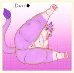absurd_res anthro areola belly blaze_the_cat blush breasts butt dazzlingfoxxo domestic_cat eyeliner felid feline felis female genitals hi_res looking_at_viewer makeup mammal navel nipples nude overweight overweight_female pawpads paws purple_body pussy sega simple_background solo sonic_the_hedgehog_(series) tail yellow_eyes