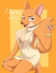 2024 anthro big_breasts bracelet breasts canid canine character_name cleavage clothed clothing diane_foxington dreamworks female fox hand_on_knee hand_on_leg hi_res jewelry kneeling mammal meme meme_clothing open_mouth side_boob solo sweater tail the_bad_guys topwear virgin_killer_sweater zebra10045