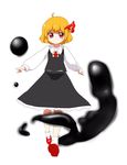  ameyu_(rapon) bad_id bad_twitter_id blonde_hair blouse darkness expressionless frilled_skirt frills hair_ribbon red_eyes ribbon rumia skirt touhou vest 