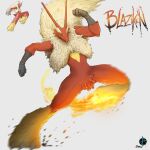 1:1 2024 3_claws 3_fingers 3_toes absurd_res action_pose ambiguous_gender anthro artist_logo artist_name avian beak bird black_text blaziken cheek_fins chest_markings claws colored crotch_tuft detailed diamond_(marking) digital_drawing_(artwork) digital_media_(artwork) eyebrow_feathers eyebrows feather_tuft feathers feet finger_claws fingers fire fist flaming_kick front_view full-length_portrait galliform generation_3_pokemon glistening glistening_arms glistening_body glistening_feathers glistening_scutes green_eyes grey_claws grey_scutes hi_res leg_markings logo markings markoriginals motion_blur muscular muscular_thighs nintendo orange_glow orange_text pokemon pokemon_(species) portrait pose pupils red_beak red_body red_feathers red_fin red_tuft scuted_arms scutes shaded signature simple_background socks_(marking) solo species_name tan_body tan_eyebrows tan_feathers text toes tuft white_background yellow_markings yellow_sclera
