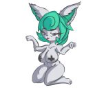  big_breasts breasts feet female fur green_hair grey_body grey_fur hair humanoid league_of_legends lewd_angel purple_eyes riot_games short_stack solo tape tencent thick_thighs tongue tongue_out vex_(lol) yordle 