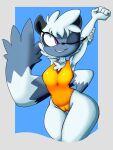 anthro camel_toe clothing female hi_res idw_publishing looking_aside one-piece_swimsuit one_eye_closed pliica_22 sega smile solo sonic_the_hedgehog_(comics) sonic_the_hedgehog_(idw) sonic_the_hedgehog_(series) stretching swimwear tangle_the_lemur