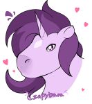 absurd_res capybara caviid czu czupone equid equine fan_character fur hair hasbro heart_symbol hi_res horn hybrid male mammal my_little_pony mythological_creature mythological_equine mythology pink_body pink_fur purple_eyes purple_hair rodent simple_background solo unicorn white_background