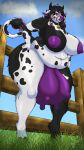 4k 9:16 absurd_res anthro areola belly big_areola big_belly big_breasts big_butt big_nipples black_hair bovid bovid_horn bovine bovine_horn breasts butt cattle cow_horn cowbell curvy_figure ear_piercing ear_tag female fur hair hi_res highlights_(coloring) horn huge_breasts mammal markings navel nipples nude overweight overweight_female piercing pink_highlights slightly_chubby solo solo_focus spots spotted_body spotted_fur tail tail_tuft teats thick_thighs tuft udders voluptuous wide_hips xheten