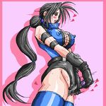  1girl kitana mortal_kombat organic_mill simple_background solo 