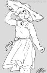  bovid caprine clothed clothing crossdressing feral fiercedeitylynx hi_res humanoid jack_(fiercedeitylynx) male mammal monochrome sheep solo 