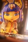  2:3 3d_(artwork) animal_crossing ankha_(animal_crossing) ankha_(zy0n7) anthro band-aid bandage bandage_on_face bandage_on_nose bangs better_version_at_paywall blue_ears blue_hair bob_cut breasts clothed clothing detailed_background dialogue digital_media_(artwork) domestic_cat felid feline felis female hair hand_on_clothing hi_res inner_ear_fluff inviting looking_at_another looking_at_viewer mammal necktie nintendo nudaya open_clothing open_mouth open_shirt open_topwear qr_code school school_uniform seductive shirt short_stack signature small_breasts solo text topwear tuft undressing uniform uraeus yellow_body yellow_inner_ear yellow_inner_ear_fluff 