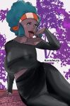  absurdres afro ass breasts dark_skin dressing highres huge_ass large_breasts lenora_(pokemon) piercing pokemon pokemon_bw pokemon_emerald pokemon_rse self-upload 