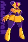 absurd_res arthropod big_breasts black_background breasts clothed clothing female generation_4_pokemon hi_res huge_breasts nintendo pokemon pokemon_(species) red_eyes simple_background singlesalt solo topless vespiquen