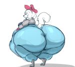  anthro belly big_belly big_breasts big_butt bird_dog bottom_heavy breasts butt canid canine canis clothed clothing domestic_dog fay_(star_fox) female fluffy fluffy_tail fur garuda_six huge_butt huge_hips huge_thighs hunting_dog hyper hyper_butt hyper_hips hyper_thighs looking_at_viewer mammal nintendo obese obese_anthro obese_female overweight overweight_anthro overweight_female rear_view solo spaniel star_fox tail thick_thighs white_body white_fur wide_hips 