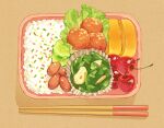  bento cherry chopsticks cucumber cucumber_slice food food_focus fruit no_humans original pastry pood1e rice vegetable 