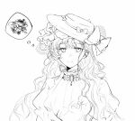  animated animated_gif blinking bow dress gown hat hat_bow highres image_in_thought_bubble isolde_(reverse:1999) juliet_sleeves kakania_(reverse:1999) lineart long_hair long_sleeves looking_at_viewer monochrome muonrei00 puffy_sleeves reverse:1999 sketch veil white_background 