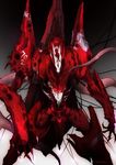  alien artist_name benisuzume_(gauna) chikashige claws gauna highres monster_girl placenta_(sidonia_no_kishi) sidonia_no_kishi signature size_difference tentacles 