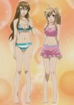  2girls bare_shoulders bikini breasts brown_hair legs long_hair mizuno_kaede multiple_girls navel nyan_koi! screencap stitched sumiyoshi_kanako swimsuit 