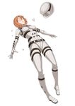  belt bob_cut broken_glass brown_hair closed_eyes glass headwear_removed helmet helmet_removed leaf98k outstretched_arms pilot_suit short_hair sidonia_no_kishi solo spacesuit spread_arms yamano_eiko 