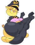  2018 anthro big_breasts big_butt breasts butt cat clothed clothing collar feline female gloves hat jacket lilly_(vimhomeless) mammal solo vimhomeless wide_hips 